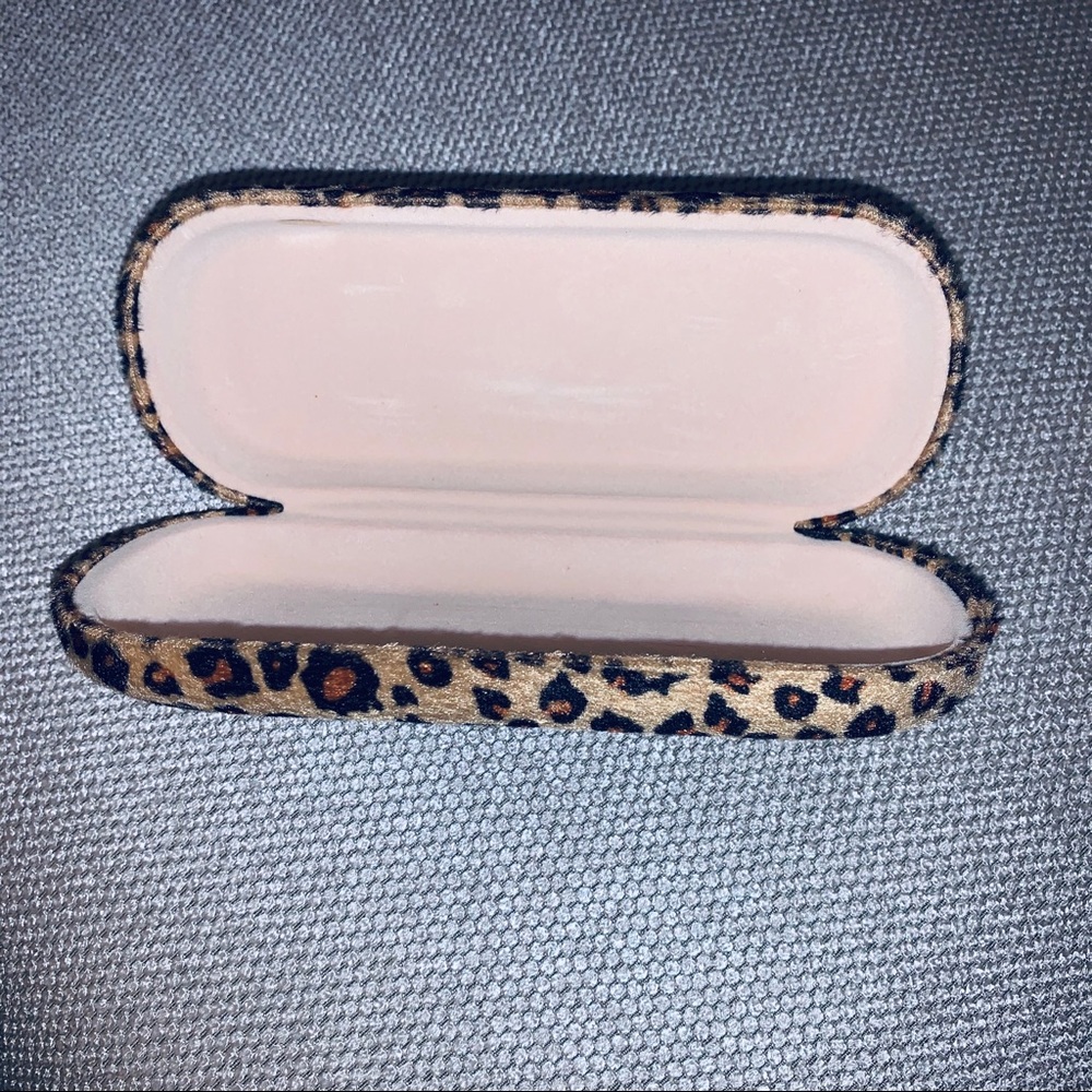 Animal print black orange sun/eyeglass case